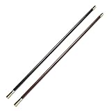 Elico C12 Gold Plated Cap Show Cane - Brown