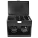 Black Leather Five Slot Watch Winder