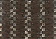 Renaissance Glass Tile - 3D Wave Mesh Mounted Glass Mosaic in Marron