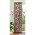 Flockfasern Deko Voile Fl�chenvorhang / Schiebegardine gemustert, transparent, 245x60, Braun, 20349