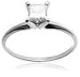 14k White or Yellow Gold Princess-Cut Solitaire Engagement Ring (1/2 ct, I-J Color, I1-I2 Clarity)