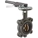 Milwaukee Valve CL223E Series Cast Iron Butterfly Valve, Lug Style, Aluminum/Bronze Disc, EPDM Seat, Lever Handle, Flanged