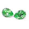 Green Crystal Teardrop Stud Earrings Made with Swarovski Elements