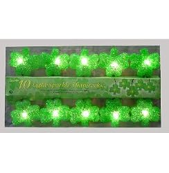 St.Patrick's Day SHAMROCK sparkle STRING LIGHTS in/out