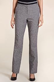 Per Una Linen Blend Checked Straight Leg Trousers