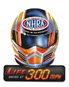 NHRA Helmet 300 mph Decal 4