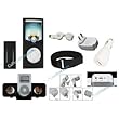 iPod Nano 4 (4th Generation) Great Deal Combo Package Black Skin Case Cover & Home Charger , Car Charger, Data Cable & Armband & Black Ipod Speaker (6 in 1)