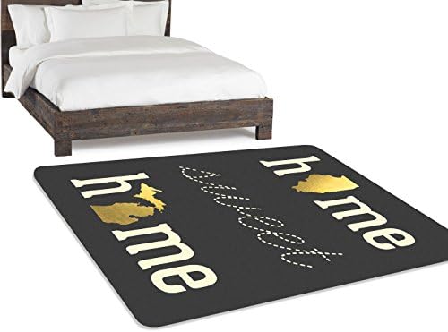 Home Sweet Home Decorative Designer Custom Personalized Rug from HawkerPeddler Available in Various Sizes Ideal as a Long Distance Relationships Gift or a Wedding Gift for a Couple (5ft x 4ft)