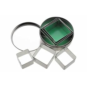 Kitchen Craft Set 6 stampi quadrati per tagliare i biscotti Kitchen Craft Set 6 stampi quadrati per tagliare i biscotti