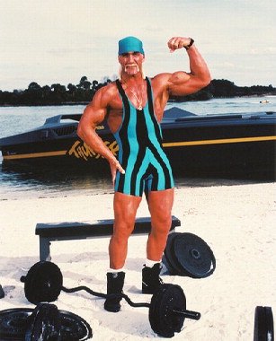 Hulk Hogan #2 - Colour - 20" X 16" (50cm X 40cm) Framed Movie Art Giclee Canvas Print Picture