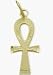 10 Karat Yellow Gold Diamond Cut Ankh Charm Pendant