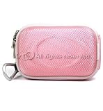 Quality and Protective Pink Slim Nylon Digital Camera Case Slide
Zipper Closure with Metal Clip Included for Pentax Optio A40, S10,
A30