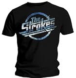 Official T Shirt THE STROKES Blue Silver MAGNA Logo