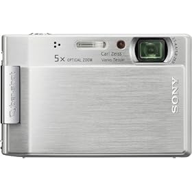 Sony Cybershot DSC-T100 8MP Digital Camera with 5x Optical Zoom and Super Steady Shot (Silver)