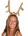 New Adult Child Dog Stuffed Furry Reindeer Antlers Hat