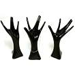 3 Black Mannequin Hand Necklace Ring Jewelry Showcase Displays