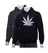 Men's GREY Marijuana Leaf Hoodie Large - Created Using 50 Street Terms For Marijuana
