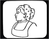 Mouse Pad with "black and white", scarf, worker