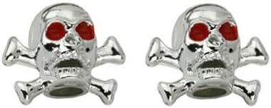 Skull & Crossbones Valve Caps Various Colors