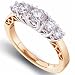 Two Tone Decorative Diamond Anniversary Ring