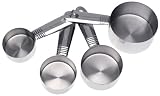 Oneida Raffia 4-Piece Measuring Cup Set in Brushed Stainless Steel