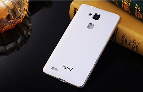 SuperMay® Huawei Mate 7 White case, durable anti-scratch, Metal Frame, Painting Hard Case Cover For Huawei Mate 7