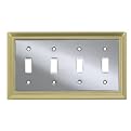 Architectural Quad Switch Wall Plate (two tone)