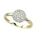14K Yellow Gold 1/4 ct. Diamond Cluster Ring