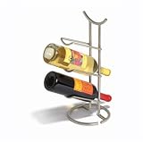 Euro Wine Rack - Holds 3 Bottles - (Satin Nickel)