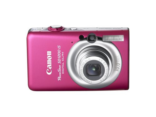 Canon PowerShot SD1200IS 10 MP Digital Camera with 3x Optical Image Stabilized Zoom and 2.5-inch LCD (Pink/Red)