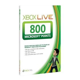 Carte Xbox Live 800 Microsoft points