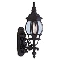 Beveled Glass 1 Light Wall Lantern– Black