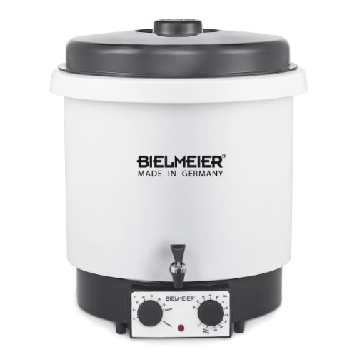 Bielmeier 655123 Einkoch-Vollautomat und Gl&uuml;hwein-Vollautomat / Kunststoff / wei&szlig; / 3/8'' Kunststoff-Auslaufhahn / 2000 W