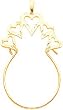10K Yellow Gold 5 Hearts Charm Holder Diamond Cut