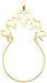 10K Yellow Gold 5 Hearts Charm Holder Diamond Cut