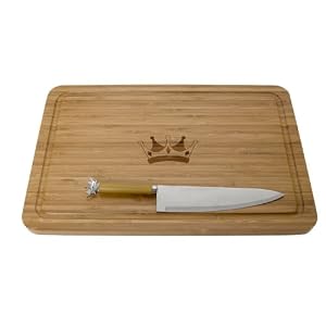 BAM Cutting Board and Knife - Crown by 
