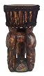 Wood djembe drum, 'Stand Together'