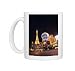 Paris Hotel with mini Eiffel Tower at night Photo Mugs