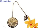 Golden Dangle Bookmark with Angle Charm
