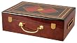 Glossy Wooden Poker Chip Case - Holds 500 Chips, 2 Decks of Playing Cards and Dice