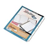 One Step 3 Ring Indexes, Numbered 1-5, 5 Tabs, Clear
