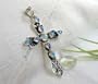 Completely Handmade - Designer Sterling Silver Top Fire Moonstone Cross Pendant