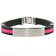 Stainless Steel And Rubber Bracelet Engravable 8.50 inches by Bucasi