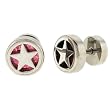 Rock Star Faux Plug - Pink - 16g Stud Wire - 00g Fake Plug - Sold as a Pair