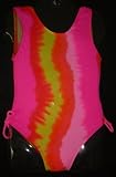 Girls 1-Piece Swimsuit Tie Sides - Pink Tie Dye