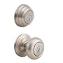 Kwikset 991J 15 SMT CP Juno Entry Knob and Single Cylinder Deadbolt Featuring SmartKey, Satin Nickel