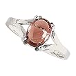 14Kt White Gold Oval Shape Cabochon Red Garnet Ring