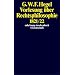 Die Philosophie des Rechts: Vorlesung von 1821/22 (suhrkamp taschenbuch wissenschaft)