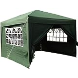 Airwave 3x3mtr Pop Up Waterproof Gazebo Green with 2 WindBars and 4 Leg Weight Bags (8 Colours Available)