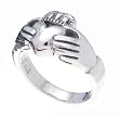 Sterling Silver High Polish Claddagh Style Ring